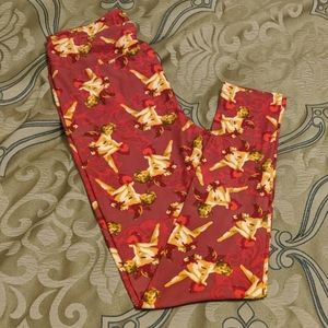 Lularoe OS Leggings Valentine's Hearts Cupids
